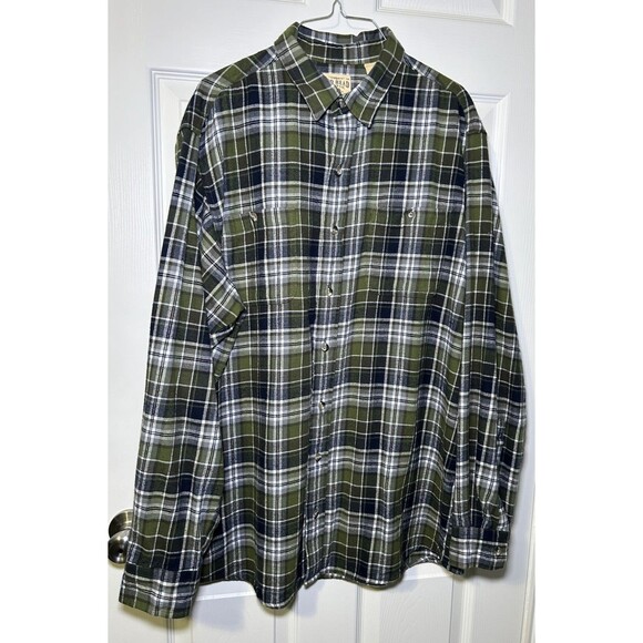 Red Head Brand Men’s Plaid Long Sleeve Button Up Shirt Green Size XLT - Picture 1 of 7